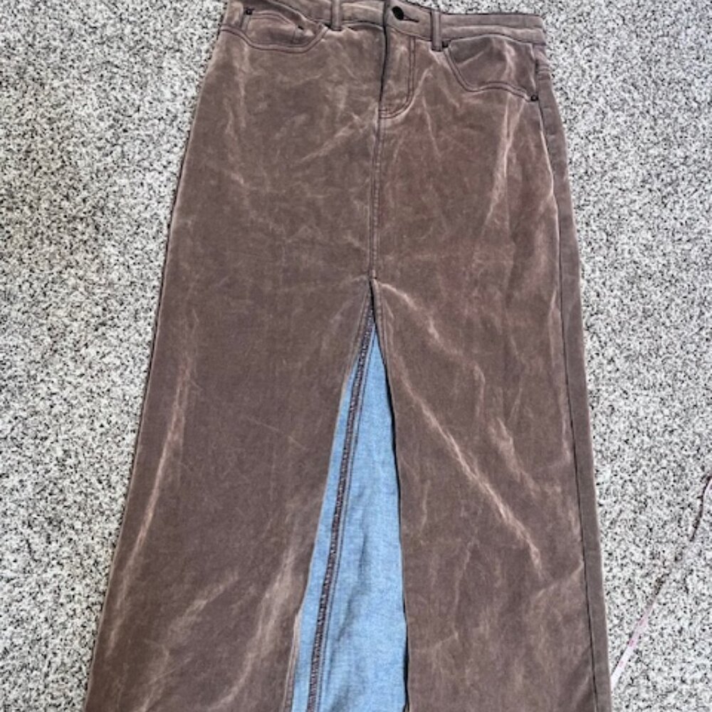 BDG Suede Midi Skirt